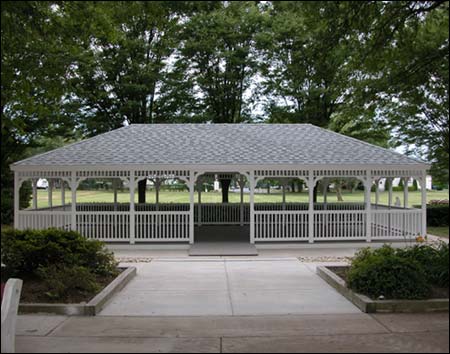 Vinyl Single Roof Rectangle Gazebos