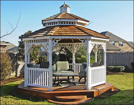 Vinyl Double Roof Octagon Gazebos