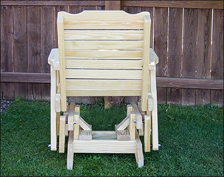 Treated Pine Crossback Glider Chair