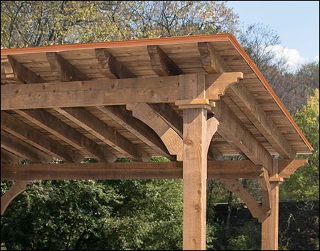 Rustic Red Cedar Santa Barbara Pergola