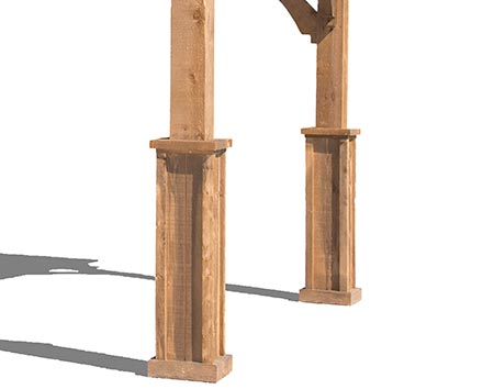 Rustic Red Cedar Santa Barbara Pergola