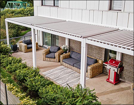Aluminum Manual Free-Standing Louvered Pergola