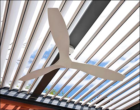 Aluminum Motorized Free-Standing Louvered Pergola
