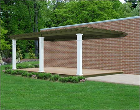 Treated Pine Wall Mounted Solace Pergola
