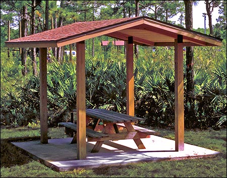 Wood Single Roof Savannah (Rectangle) Pavilions