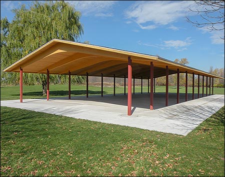 Wood Single Roof Savannah (Rectangle) Pavilions