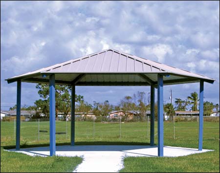 All Steel Single Roof Orchard (Hexagon) Pavilions