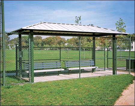 10' x 22' All Steel Rectangular Summerset Pavilion Shown w/Powder Coated Steel Frame, Benches and Fence Not Included