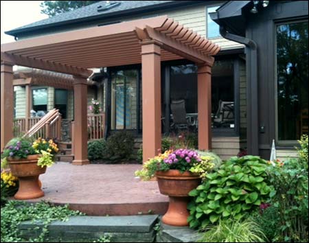 Fiberglass Free Standing 2-Beam Pergolas