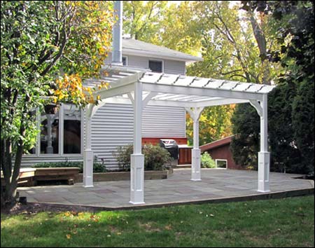 Vinyl Free Standing 4-Beam Pergolas