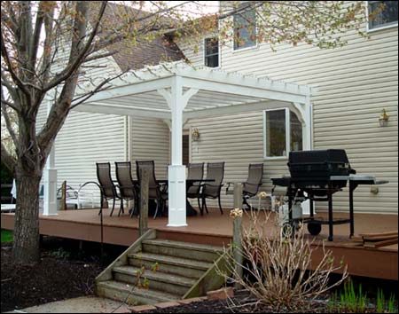 Vinyl Free Standing 4-Beam Pergolas