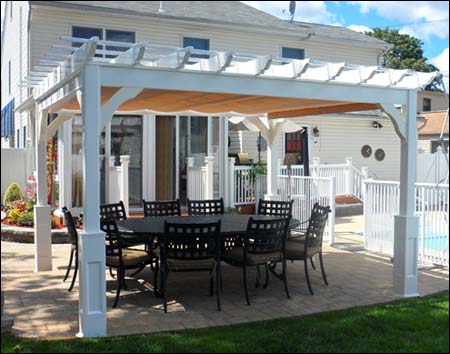 Vinyl Free Standing 4-Beam Pergolas