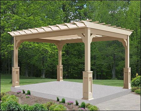 Vinyl Free Standing 4-Beam Pergolas