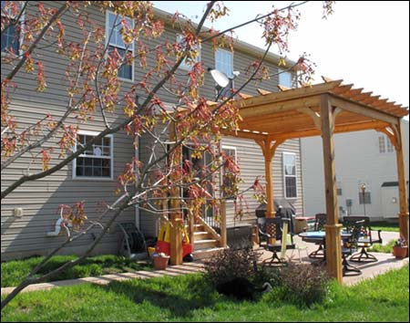 Red Cedar Free Standing 4-Beam Pergolas