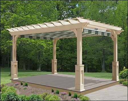 Vinyl Free Standing 2-Beam Pergolas