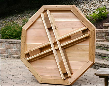 Red Cedar Octagon Walk-In Picnic Table