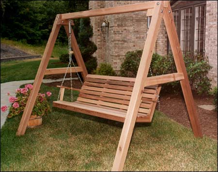 Red Cedar A-Frame Swing Stand