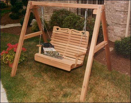 Red Cedar A-Frame Swing Stand