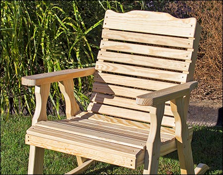 Treated Pine Crossback Rocking Chair
