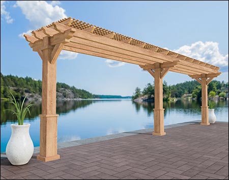 Rustic Red Cedar In-Line Pergolas