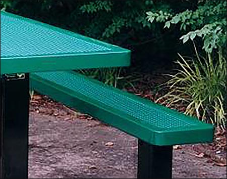 Rectangular Pedestal Innovated Metal Picnic Table