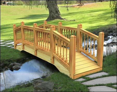 Turned Spindle Rail Pedestrian Trail Bridge