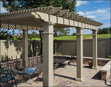 Vinyl Vintage Classic Pergola w/Aluminum Inserts