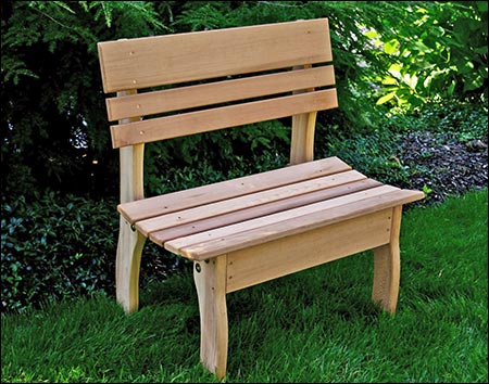 Red Cedar Contoured Backed Bench