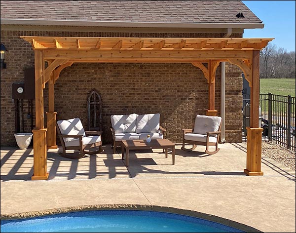 Red Cedar Free Standing 4-Beam Pergolas