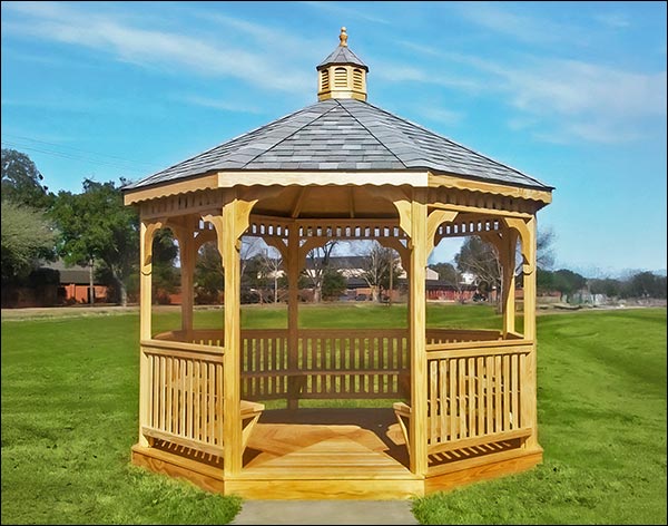 Treated Pine Single Roof Octagon Gazebos