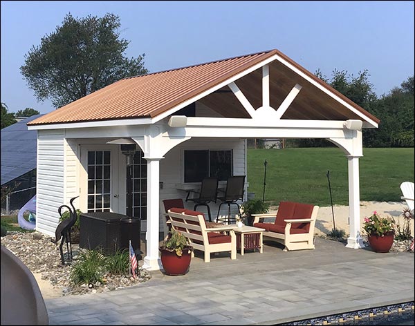 Vinyl Open Rectangle Pool House