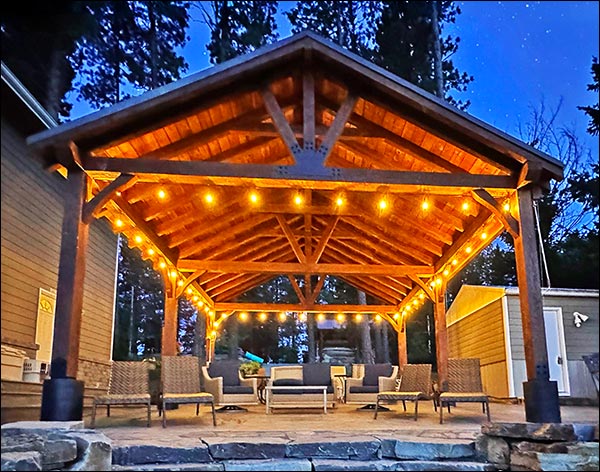 Rustic Eastern Hemlock Garden Ramada