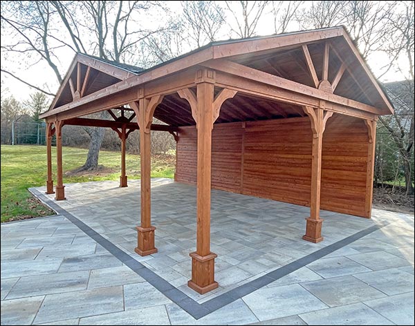 Rustic Red Cedar Herrington Gable Ramada