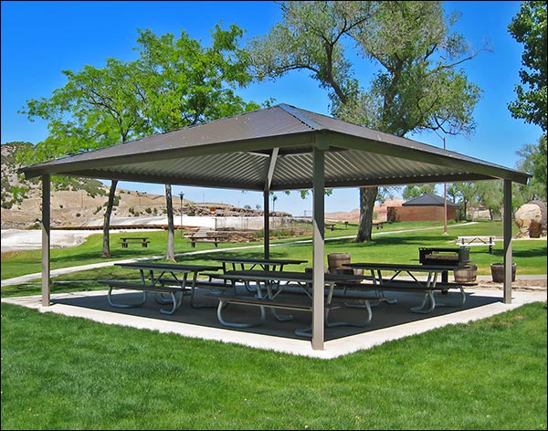 All Steel Single Roof Forestview (Square) Pavilions