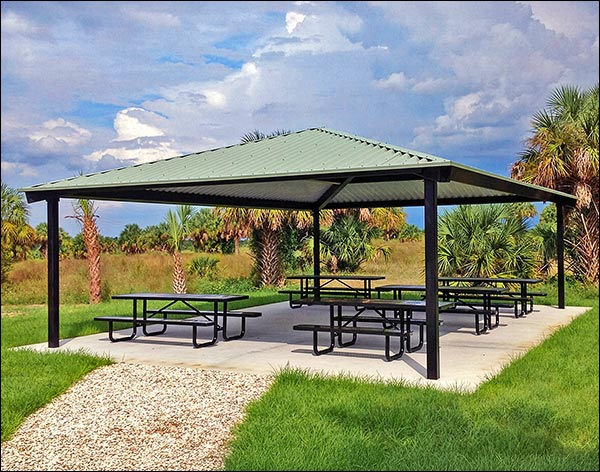 All Steel Single Roof Forestview (Square) Pavilions