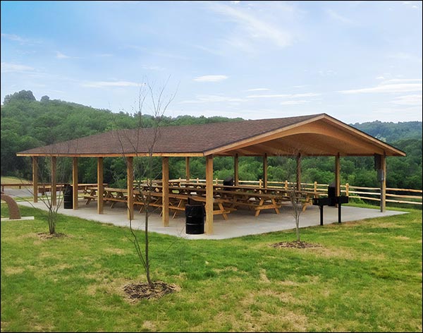 Wood Single Roof Savannah (Rectangle) Pavilions