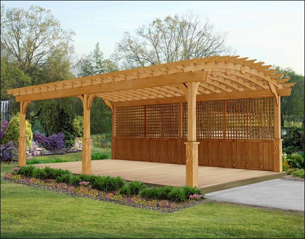 Treated Pine Free Standing Arched Pergolas