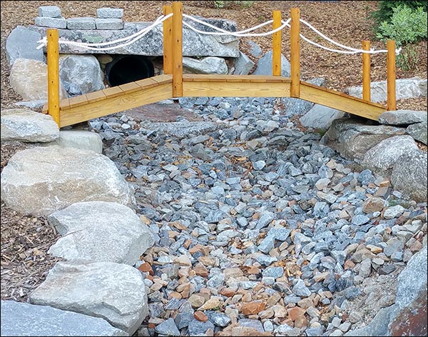 Treated Pine Rope Rail Bridge w/White Cedar Posts