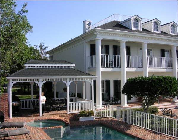 Vinyl Double Roof Rectangle Gazebos