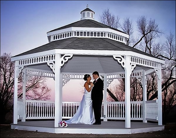 Vinyl Double Roof Octagon Gazebos