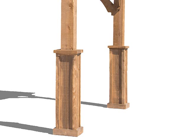 Rustic Red Cedar Santa Barbara Pergola