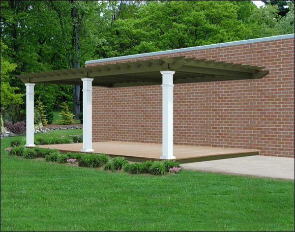 Treated Pine Wall Mounted Solace Pergola