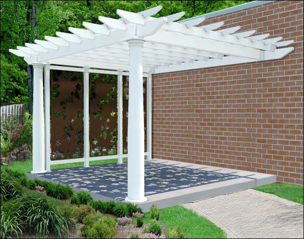 Treated Pine Wall Mounted Solace Pergola
