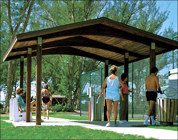 16 x 28 Wood Gable Rectangular Savannah Pavilion