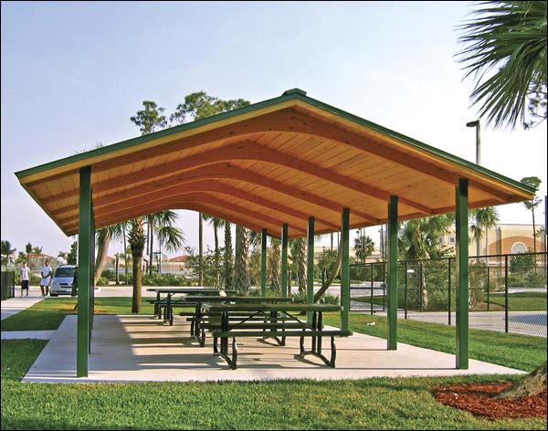 40 x 84 Wood Gable Rectangular Savannah Pavilion