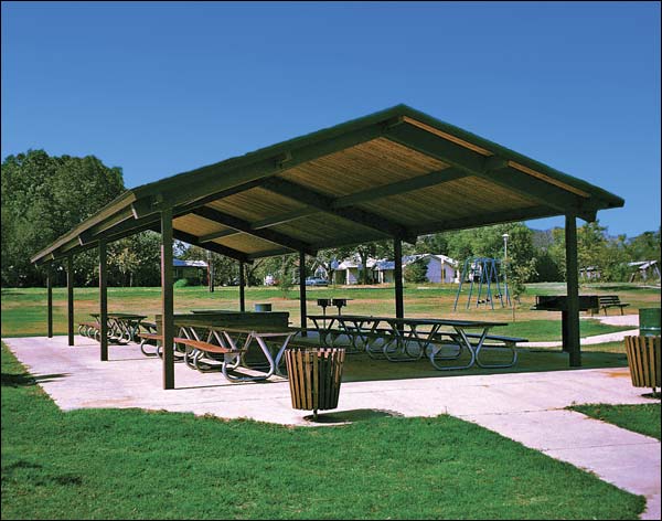 20 x 30 Steel Frame Gable Rectangular Savannah Pavilion