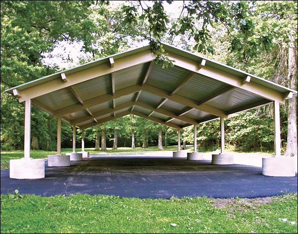 20 x 44 All Steel Gable Rectangular Savannah Pavilion