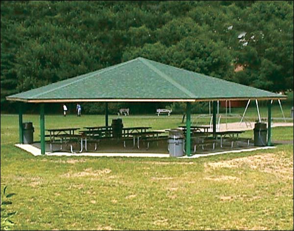 40 x 40 Laminated Wood Hexagon Orchard Pavilion