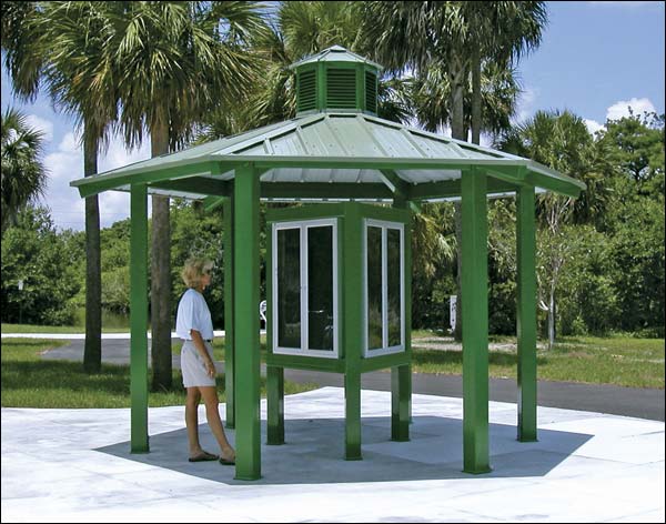 18 x 18 All Steel Hexagon Orchard Pavilion