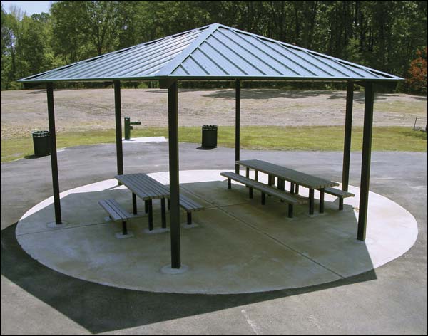 18 x 18 All Steel Hexagon Orchard Pavilion